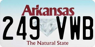 AR license plate 249VWB
