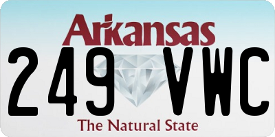 AR license plate 249VWC