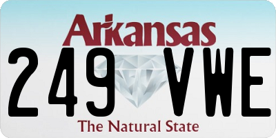 AR license plate 249VWE
