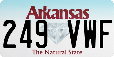 AR license plate 249VWF