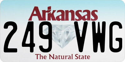 AR license plate 249VWG