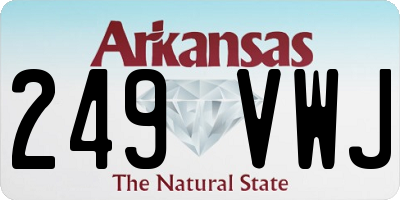 AR license plate 249VWJ