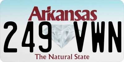 AR license plate 249VWN