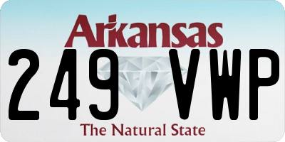 AR license plate 249VWP