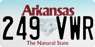 AR license plate 249VWR