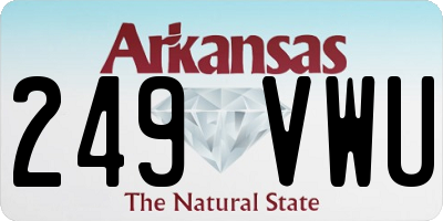 AR license plate 249VWU