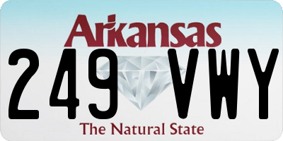 AR license plate 249VWY