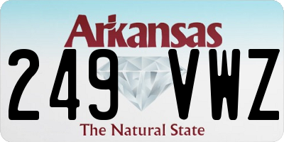 AR license plate 249VWZ