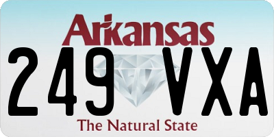 AR license plate 249VXA