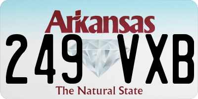 AR license plate 249VXB