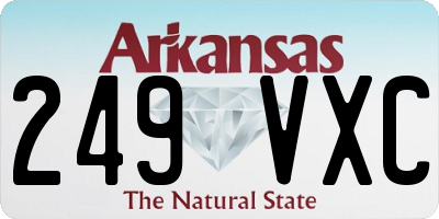 AR license plate 249VXC