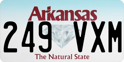 AR license plate 249VXM