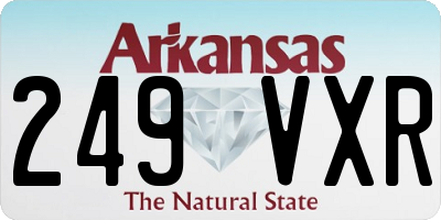 AR license plate 249VXR
