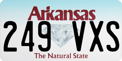 AR license plate 249VXS