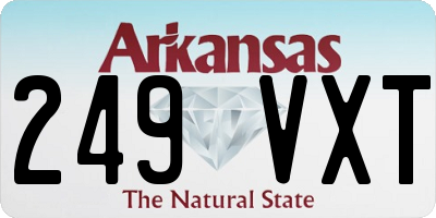 AR license plate 249VXT