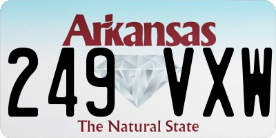 AR license plate 249VXW