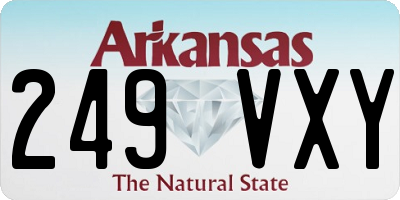 AR license plate 249VXY