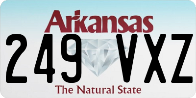 AR license plate 249VXZ