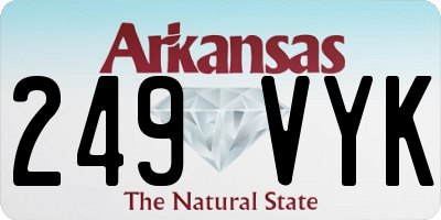 AR license plate 249VYK