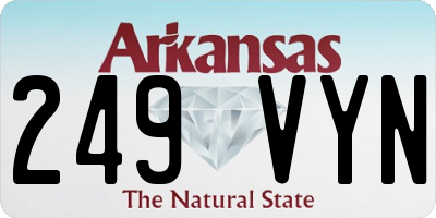 AR license plate 249VYN