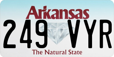 AR license plate 249VYR