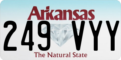 AR license plate 249VYY