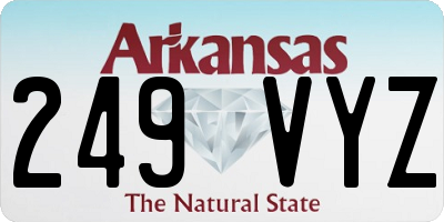 AR license plate 249VYZ