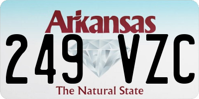 AR license plate 249VZC
