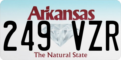 AR license plate 249VZR