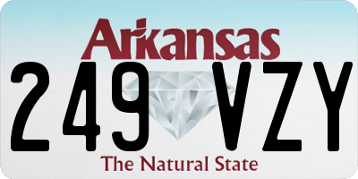 AR license plate 249VZY