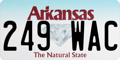 AR license plate 249WAC