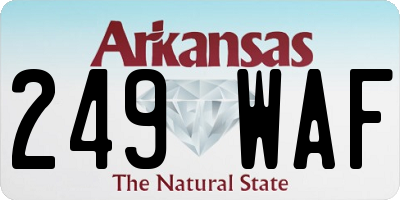 AR license plate 249WAF