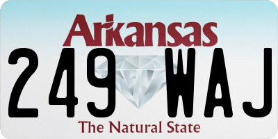 AR license plate 249WAJ