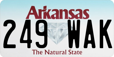 AR license plate 249WAK