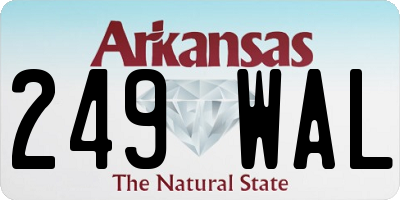 AR license plate 249WAL