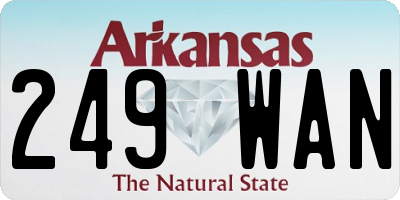 AR license plate 249WAN