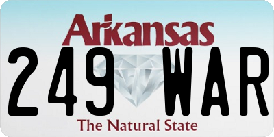 AR license plate 249WAR