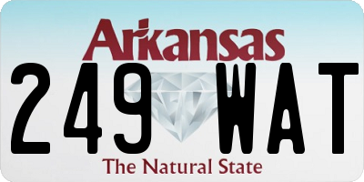 AR license plate 249WAT
