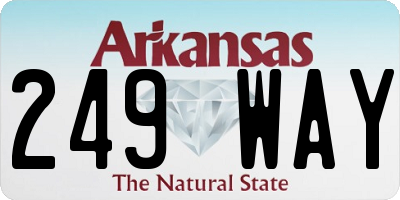 AR license plate 249WAY