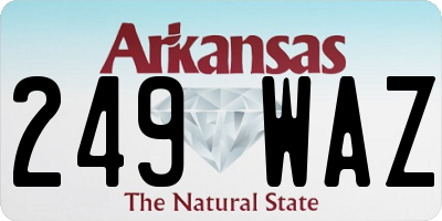AR license plate 249WAZ