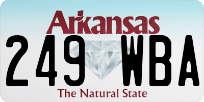 AR license plate 249WBA