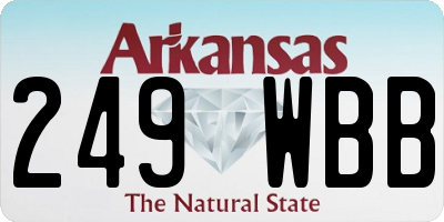 AR license plate 249WBB