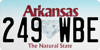 AR license plate 249WBE