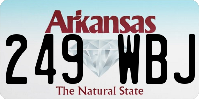AR license plate 249WBJ