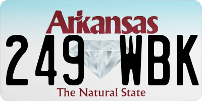 AR license plate 249WBK