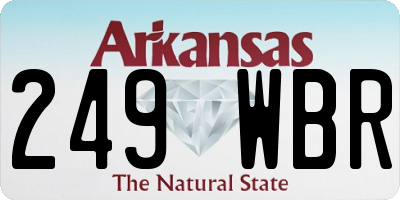 AR license plate 249WBR