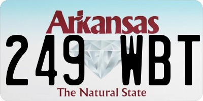 AR license plate 249WBT