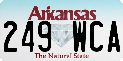 AR license plate 249WCA