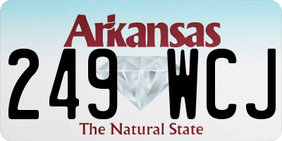 AR license plate 249WCJ