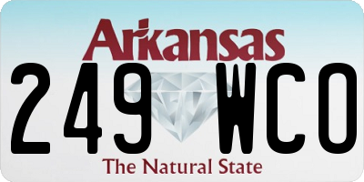 AR license plate 249WCO